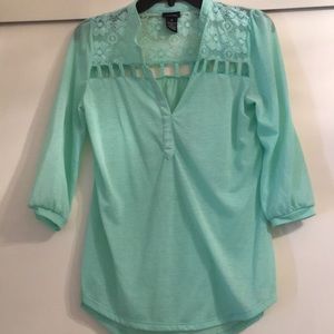 Teal blouse